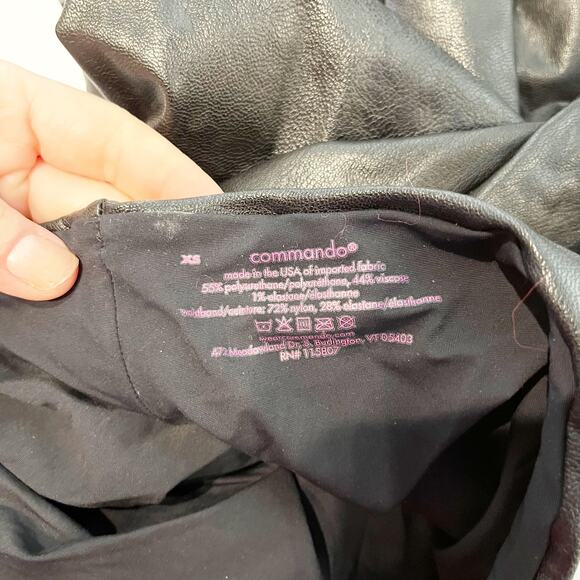 Commando Perfect Control Pull On High Rise Faux Leather Leggings Black XS - Picture 2 of 9